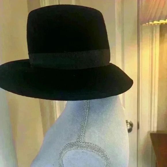 Vintage TNLee Neumann Endler 100% Wool Black Hat Union made USA. Good condition - Picture 6 of 13